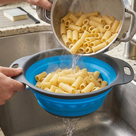 Silicone Collapsible Strainer Space-saving Kitchen Tool For Easy Draining