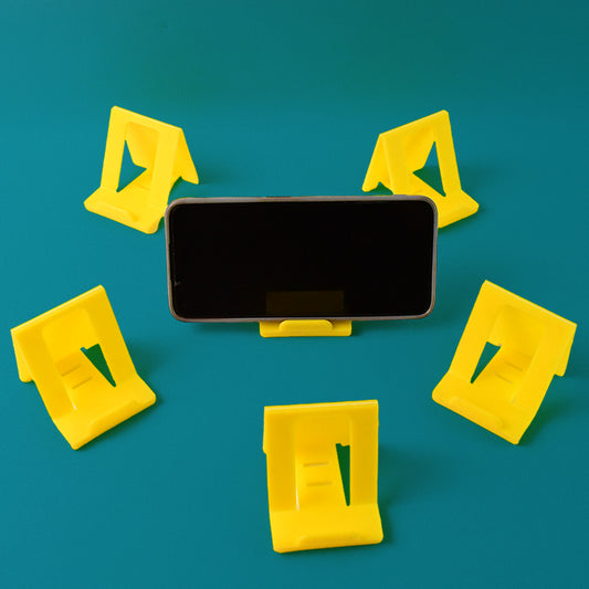 Adjustable Foldable Plastic Mobile Phone Stand (6 Pc Mix Color)