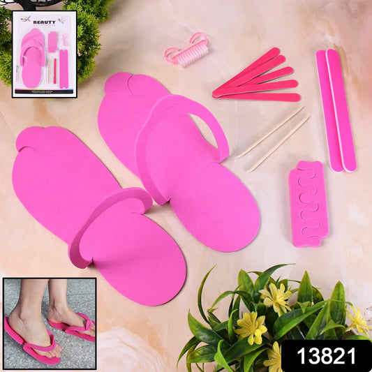 Complete set of pedicure tools including nail buffers and callus remover