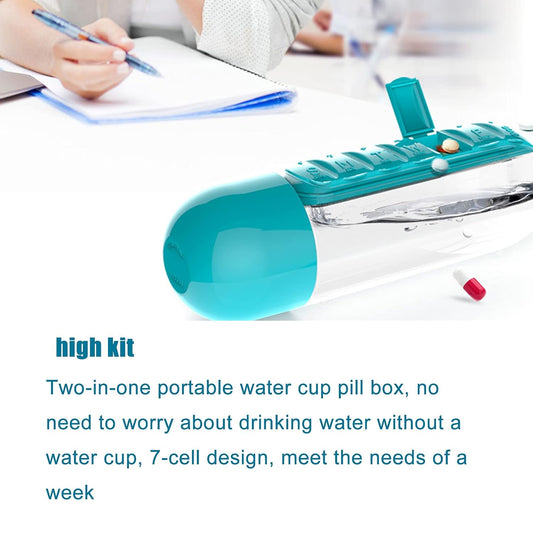 12911 Pill Vitamin Bottle Water Bottle Multi Functional Use For Traveling Outdoor Use Water Bottle Travelling Kit Summer Special Bottle (600 Ml Mix Color )