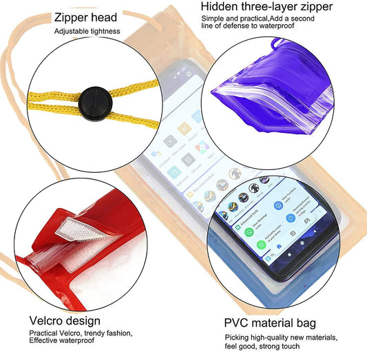 0601 Waterproof Mobile Pouch (6.2 Inch Random Colour)