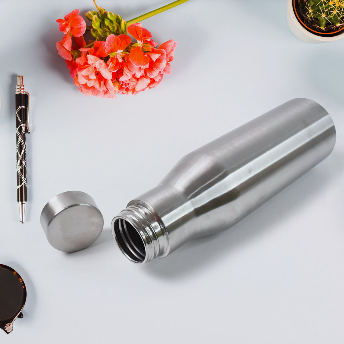 Stainless Steel Double Wall Vacuum-insulated Drink Water Bottle (1000 Ml Approx)