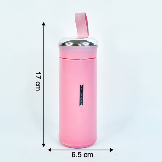Water Bottle 400ml Leak Proof Glass Water Bottle With Daily Water Intake For Gym And Children Nice Bottle (1 Pc Pink Color)