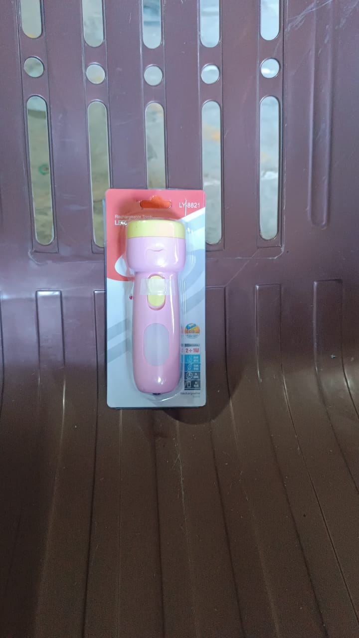 Rechargeable LED torchlight showing bright, focused illumination