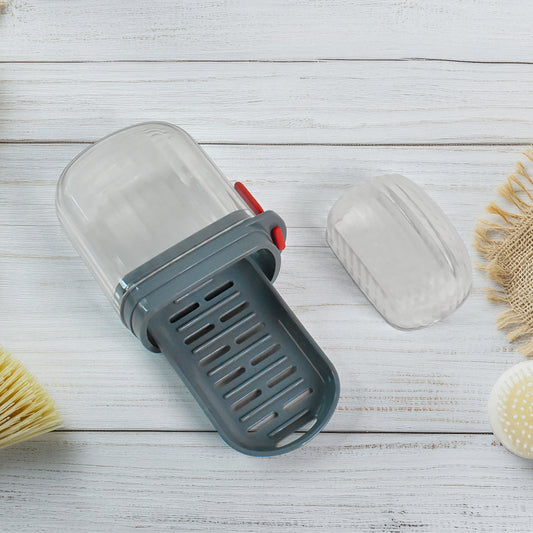 Multipurpose Soap Box Holder With Transparent Dust-proof Lid Sabudani (1 Pc)