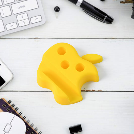 Multi-functional Apple-shaped Plastic Mobile Stand With Pen Holder (1 Pc Mix Color)