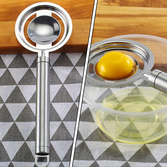 5898 Kitchen Tools Egg Yolk White Separator Stainless Steel Egg White Separator Tools Eggs Yolk Filter Gadgets Kitchen Gadgets Separating Funnel Spoon Egg Divider Tools