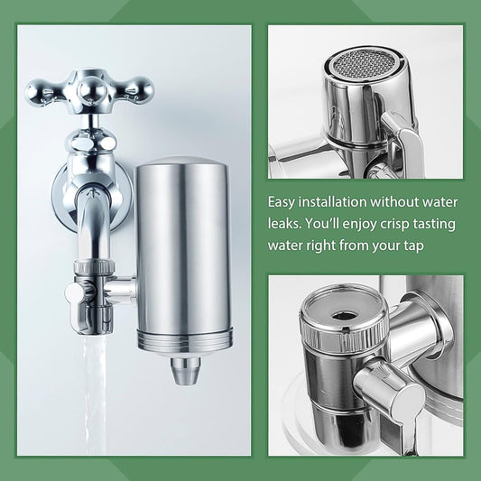 304 Stainless Steel Faucet Mount Water Filter Water Purifier (1 Set)