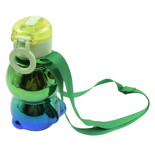 12548 Cute Plastic Water Bottle Straw Bottle With With Adjustable Shoulder Strap And Stickers Portable Drinking Cup Water Bottle For Kids