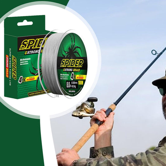 Durable braided fishing line with steel braid pattern