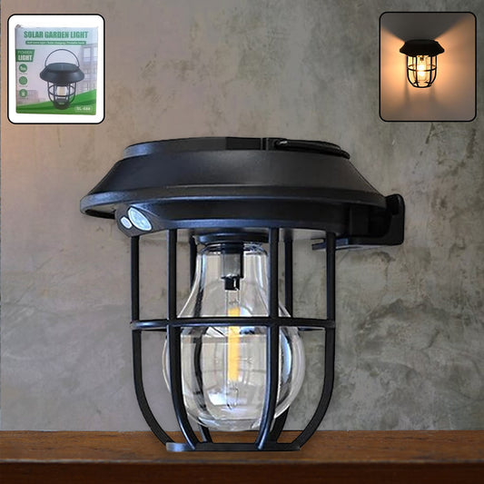 Solar lantern wall light motion sensor