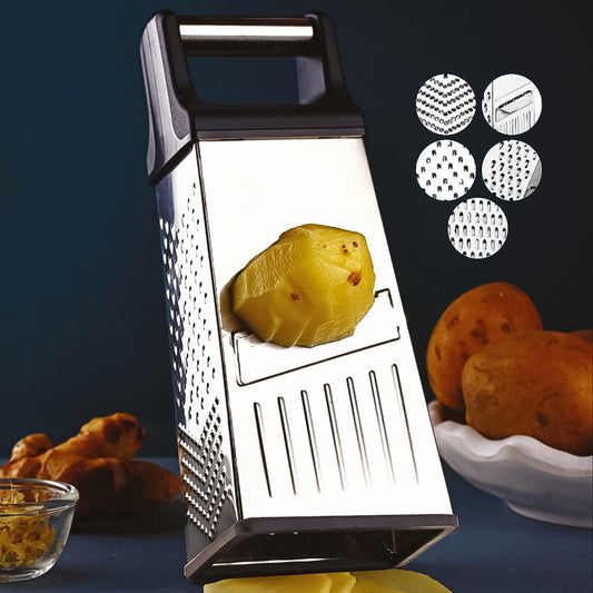 Apex multipurpose 5-in-1 stainless steel slicer with ergonomic handle