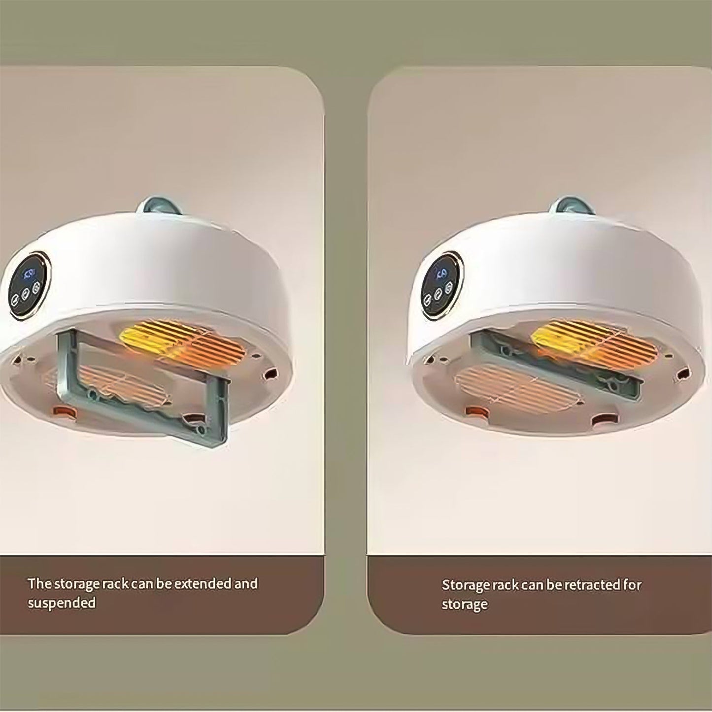 Compact portable clothes dryer showing airflow vents