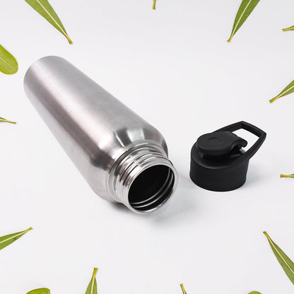 Close-up detail of leakproof cap on Stainless Steel Water Bottle 1000ML
