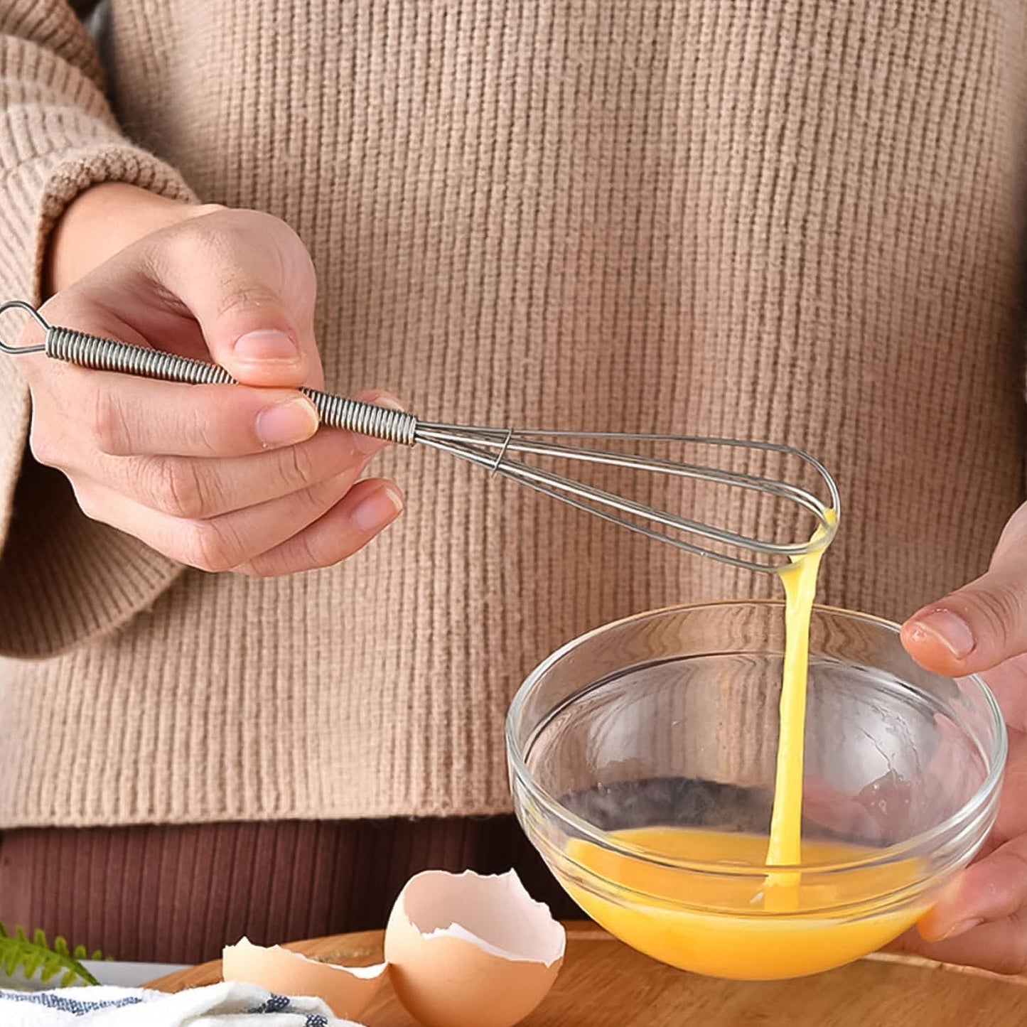 Steel whisk eggs cream mixing