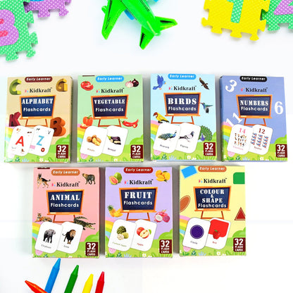 Bright start 7-in-1 educational flashcard set with vibrant illustrations