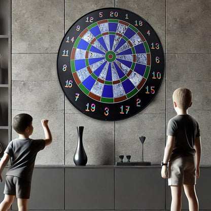 Compact magnetic dart board game set ideal for kids and family fun