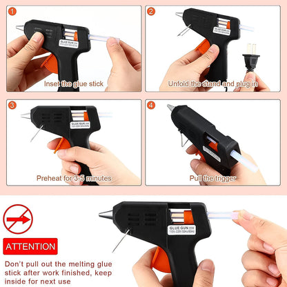 Side angle showing ergonomic design of professional glue gun