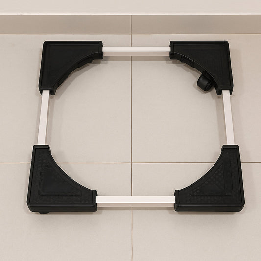 Adjustable heavy-duty fridge and washing machine stand trolley with sturdy base