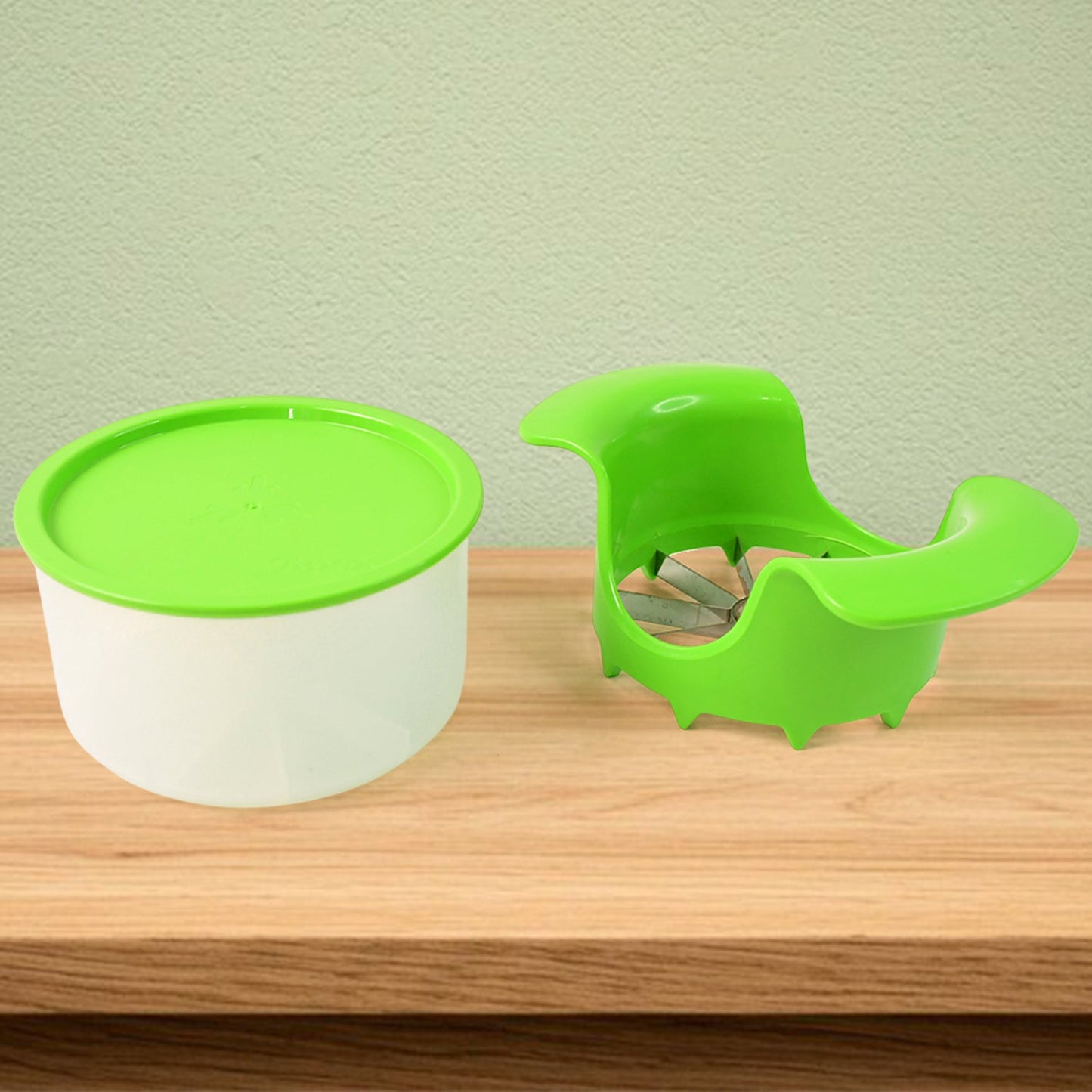Apex apple cutter ready to slice fresh apples quickly and safely
