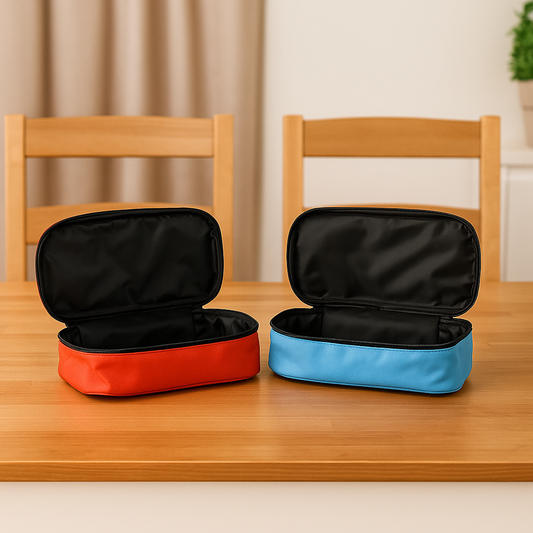 Insulated lunch bag with secure waterproof zipper closure.
