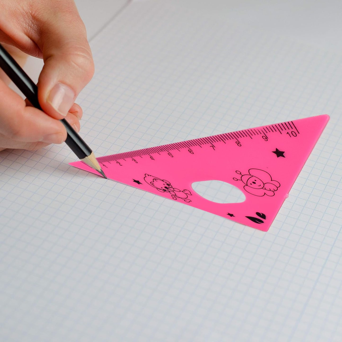 Close-up view of giraffe scale ruler with clear measurement markings
