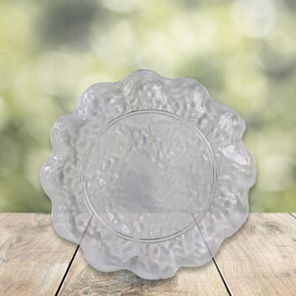 Garden-inspired plastic dinnerware set with floral accents