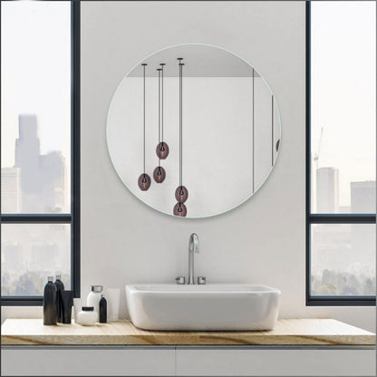 Plastic mirror wall sticker brightening indoor room space