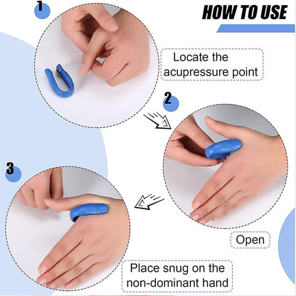 Acu point focused magnetic clip applied on finger for targeted pressure therapy