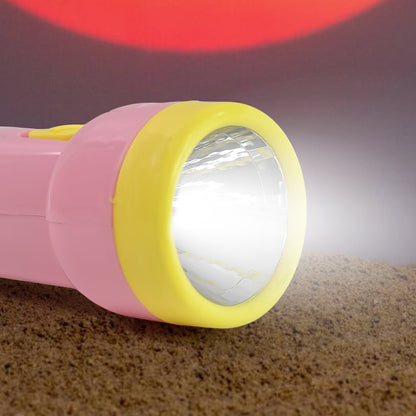Swift-beam LED flashlight suitable for home and outdoor use