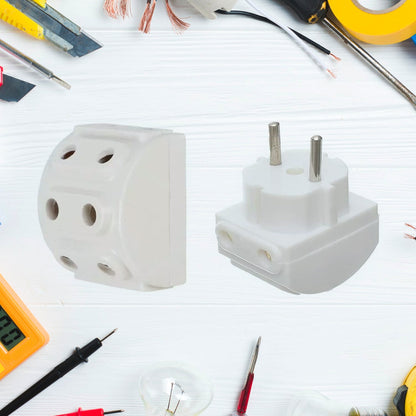 Tetherix 2-pin multi-plug socket, designed for Indian sockets.