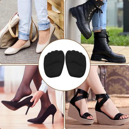 Heel cushion inserts set showing non slip and callus prevention features