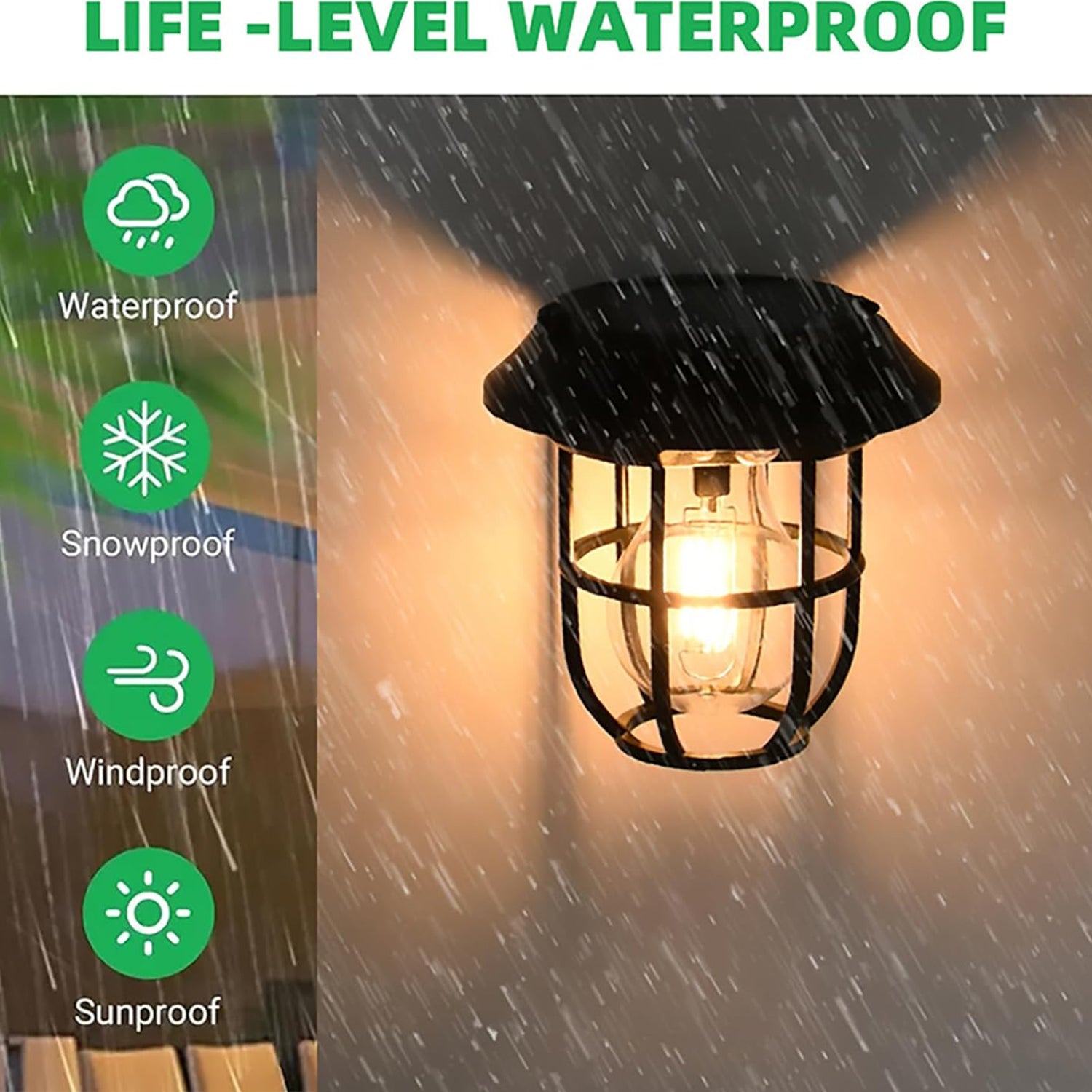 Energy efficient outdoor wall lantern