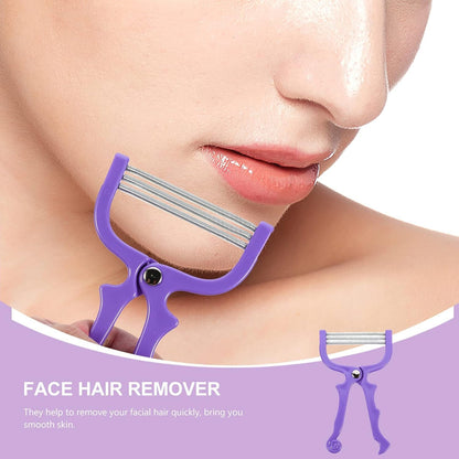 Facial hair remover with stainless steel spring mechanism for effective hair removal