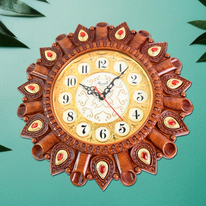 Mono time feature of analog wall clock perfect for office and home