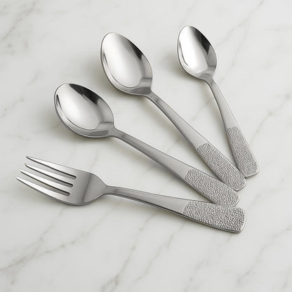 Smartly designed stainless steel stand for table cutlery set storage