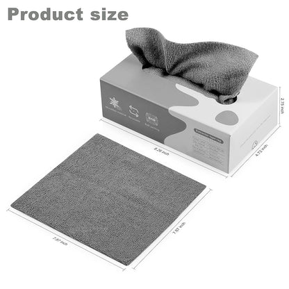 Reusable magic wipes showing texture and thickness of microfiber cloth