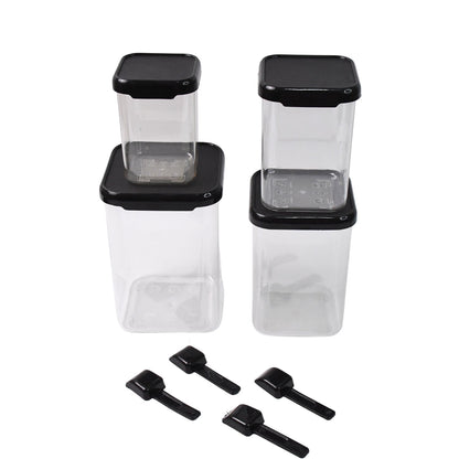 Hand holding plastic air tight container to show airtight locking lid