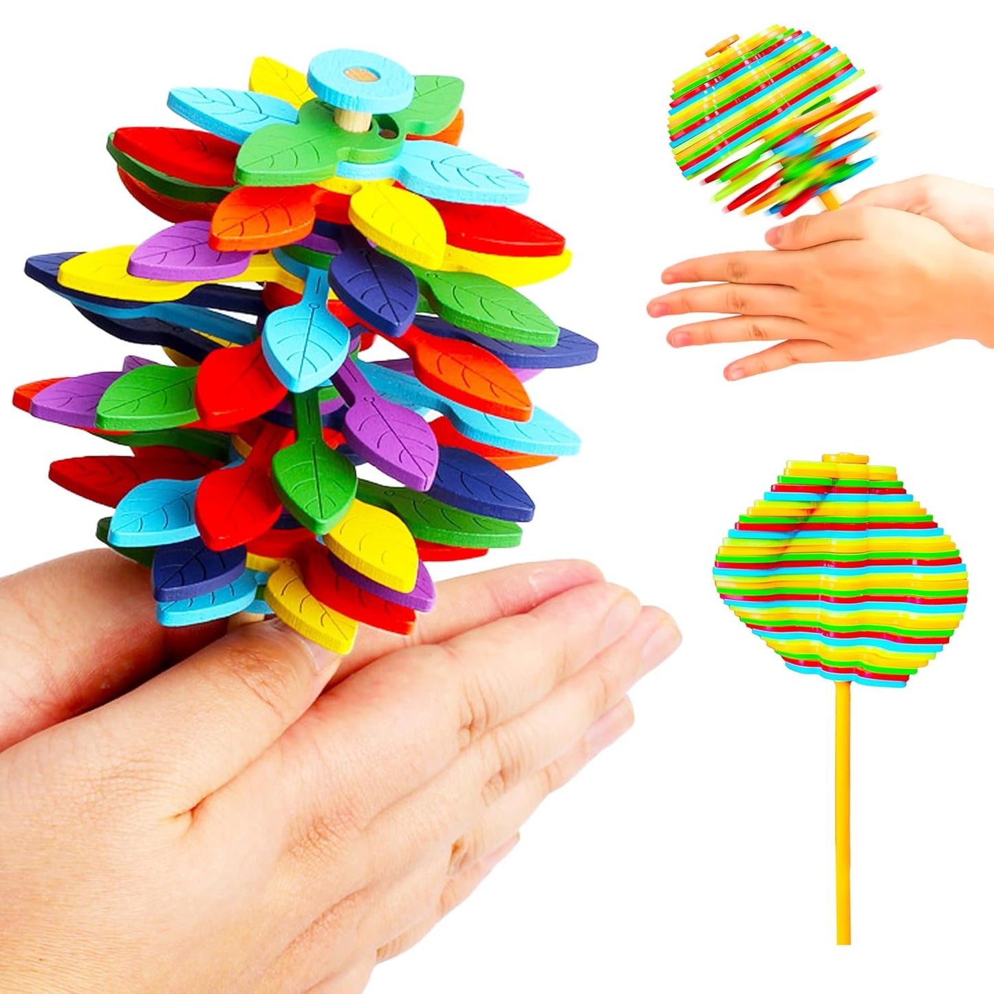 Blossom Bites colorful Spin Flower Candy fidget toy with soothing spiral design