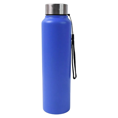 Blue matte finish stainless steel hydration water bottle with 1000 ML capacity