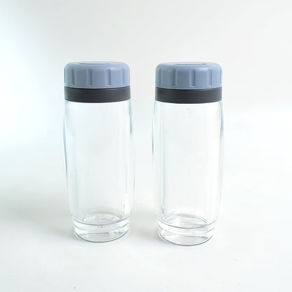 Apex acrylic spice dispensers with ergonomic flip-top lids for easy pouring of salt and pepper