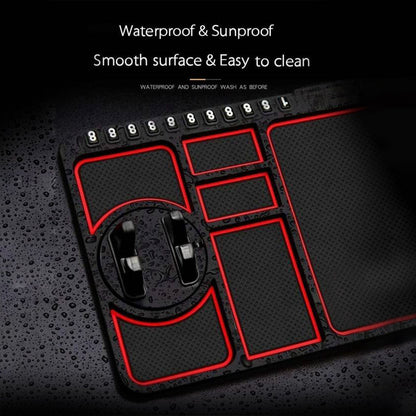 Portable car dashboard mat with anti-slip surface for phone and accessories