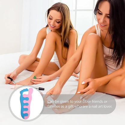 Neutral image displaying reusable sponge toe spacers