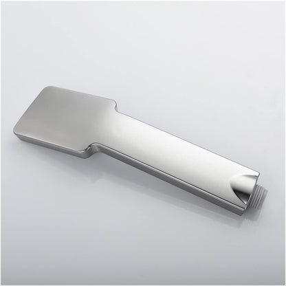 Angled view of the shower head delivering a strong, consistent water flow.