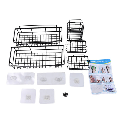 Neat metal shower storage basket for holding shampoo, soap, and shower accessories