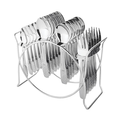 TableEase stainless steel cutlery kit featuring 24 pieces with coordinated stand
