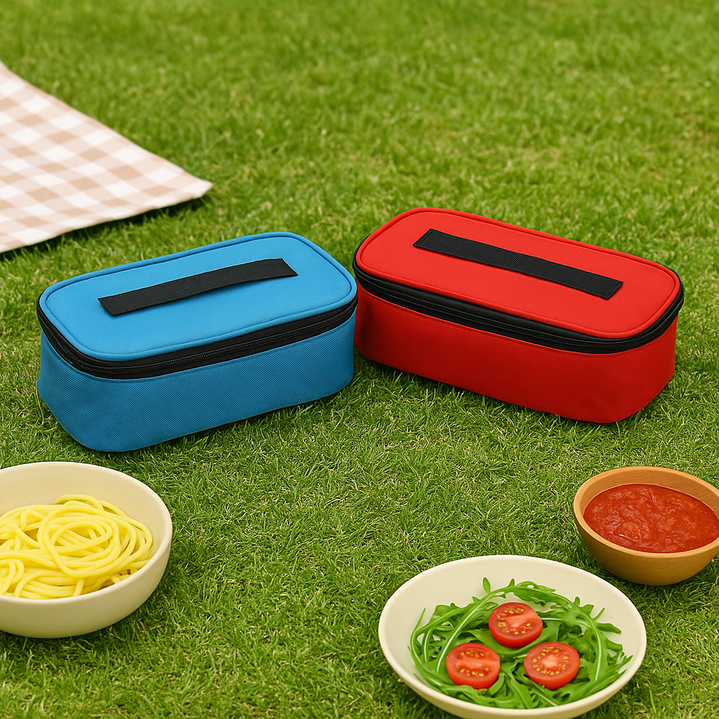 Versatile portable insulated lunch bag suitable for adults and children.