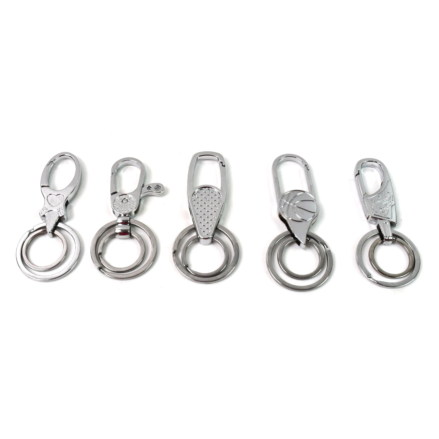 PowerLink double key ring hook heavy duty stainless steel keychain