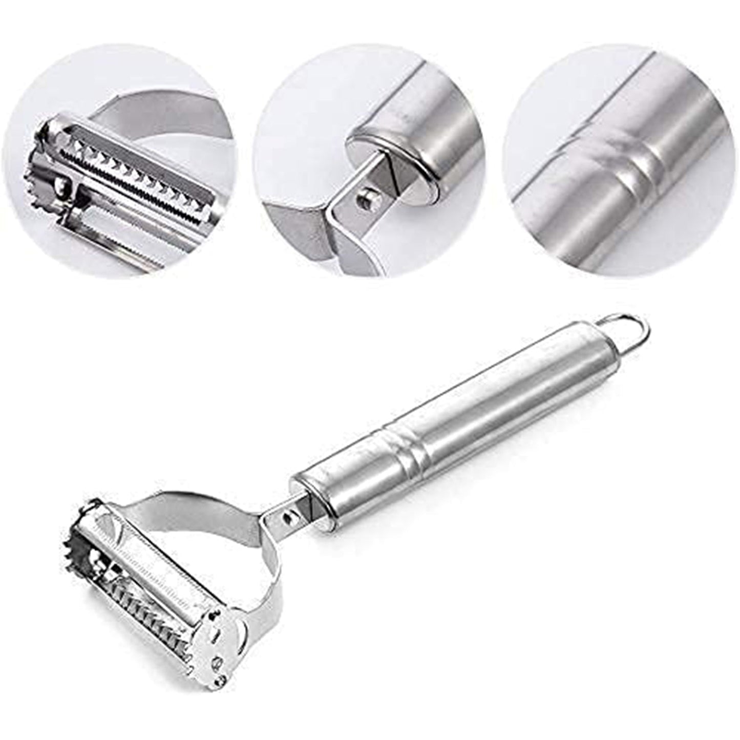Sleek design stainless steel peeler set for comfortable kitchen use