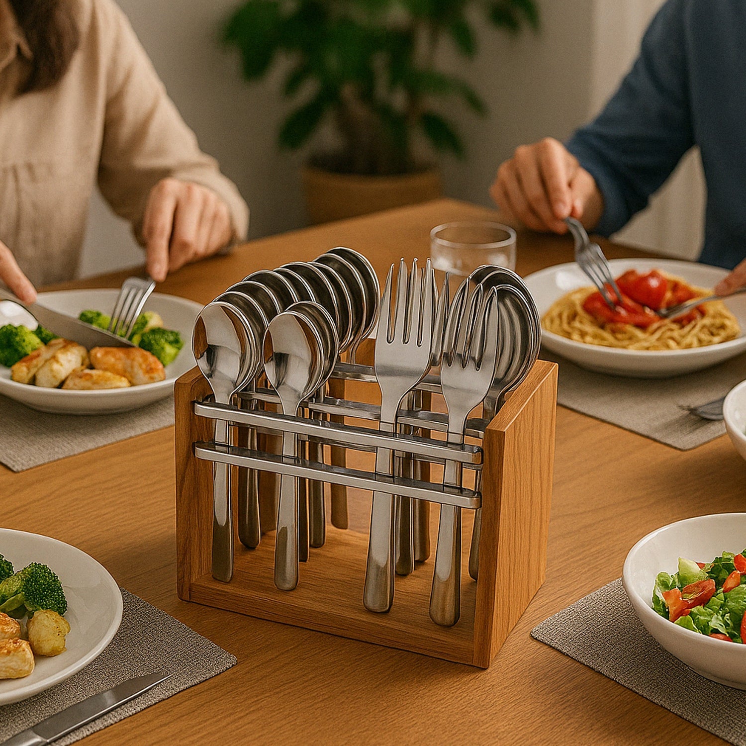 Premium stainless steel spoons and forks with polished finish